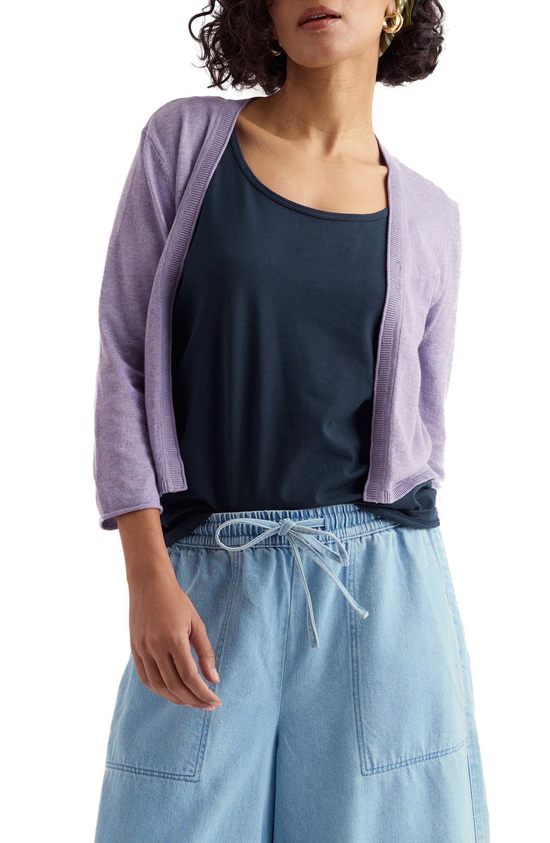 Seasalt Cornwall Vanessa Open Front Organic Cotton Crop Cardigan, Main, color,