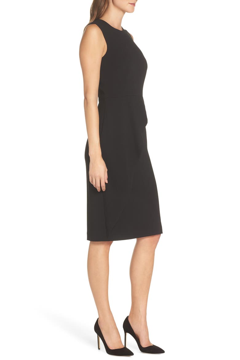Asymmetrical Ruffle Sheath Dress, Alternate, color, BLACK