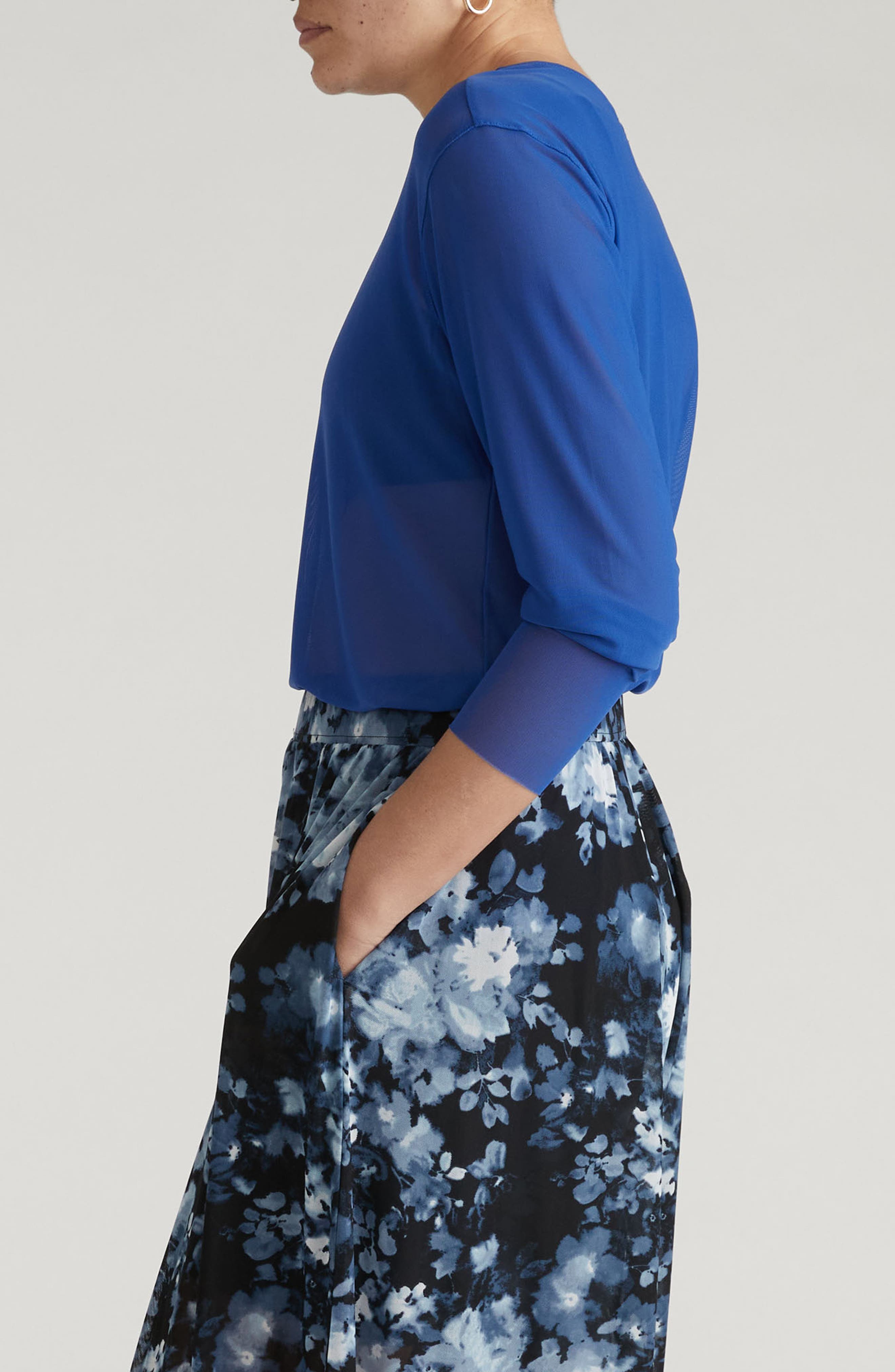 Universal Standard Thames Fog Sheer Mesh Top (Women) | Nordstrom