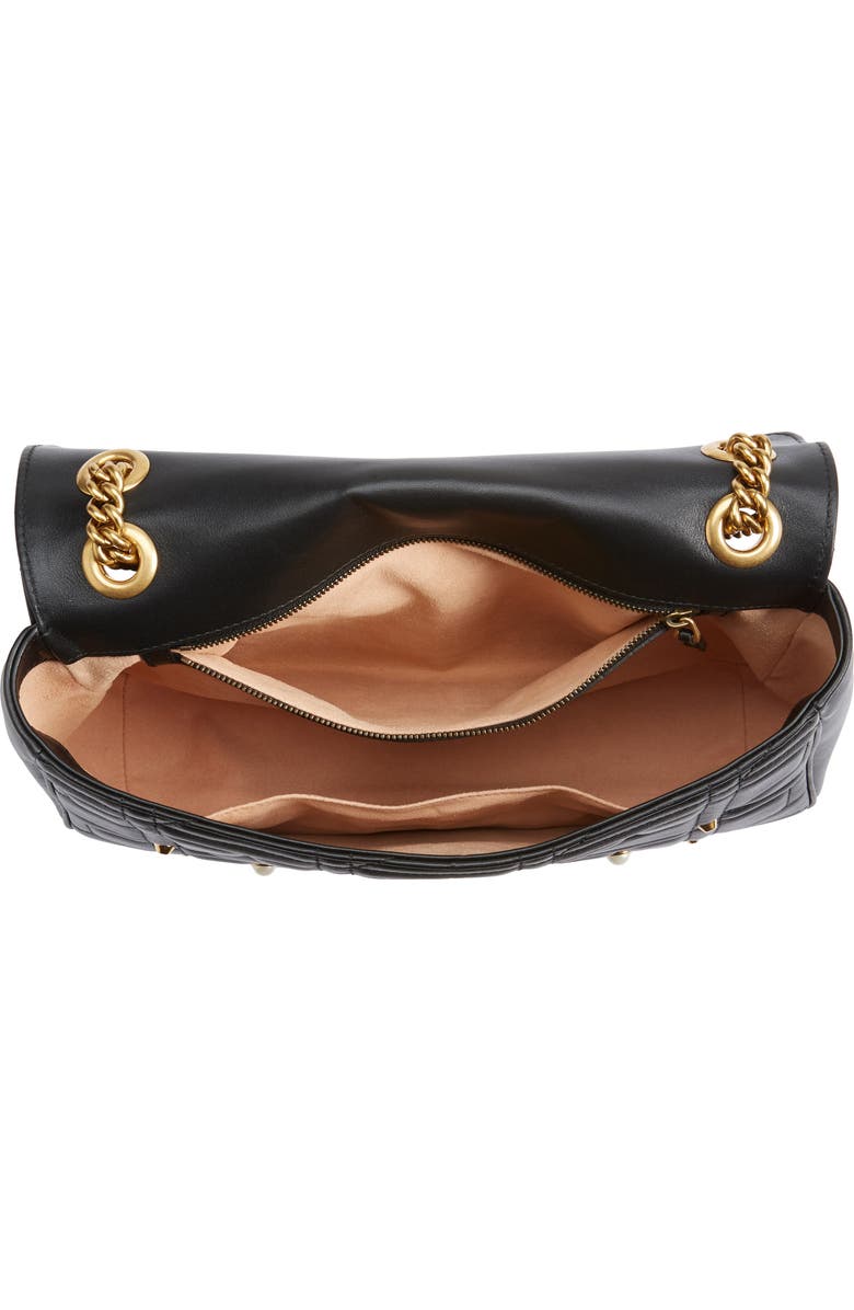 Gucci GG Marmont 2.0 Imitation Pearl Logo Matelassé Leather Shoulder Bag, Alternate, color,