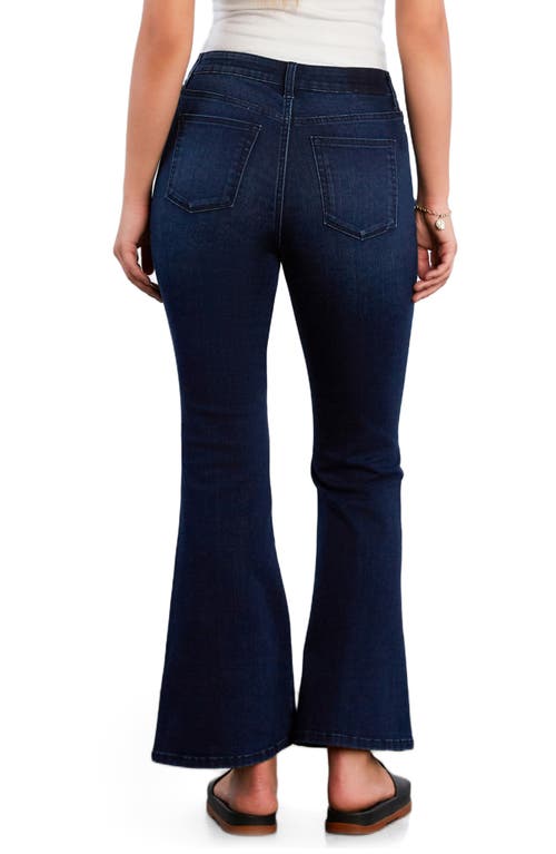 Hint Of Blu Perfect Flare Jeans In Blue