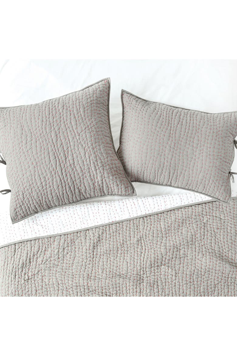 Polly Reversible Cotton Euro Sham 26" x 26", Alternate, color, Grey