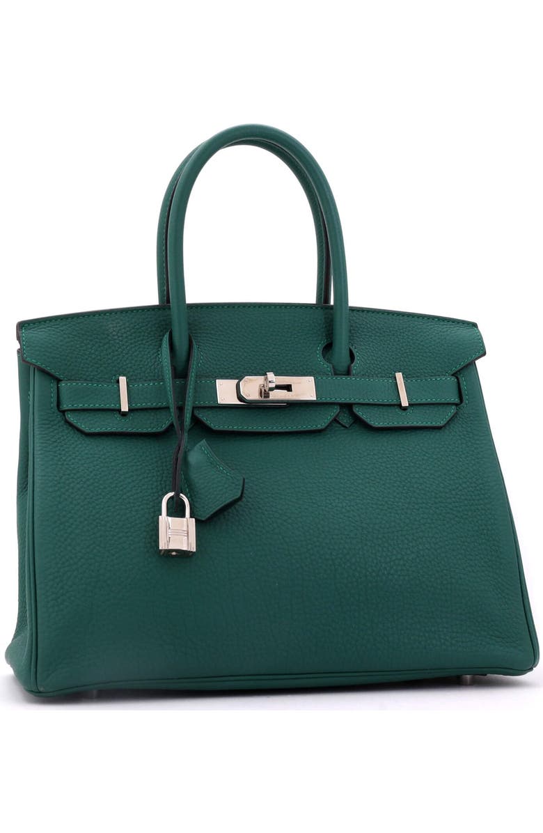 Pre-Owned Hermes Birkin Handbag Green Togo with Palladium Hardware 30, Alternate, color, Malachite