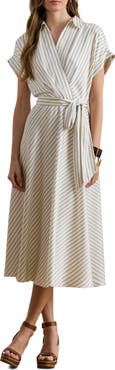 Lauren Ralph Lauren Stripe Twill Dress