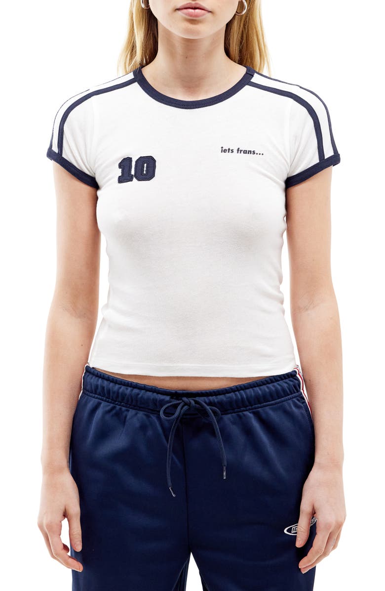 Iets Frans Mia Football Baby Tee, Main, color, 