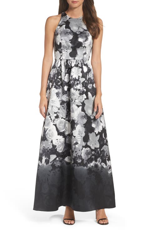 Floral Sateen Gown
