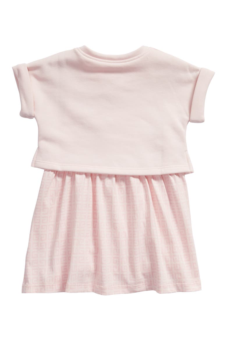 Kids' 4G Logo Layered Look Dress, Alternate, color, MARSHMALLOW