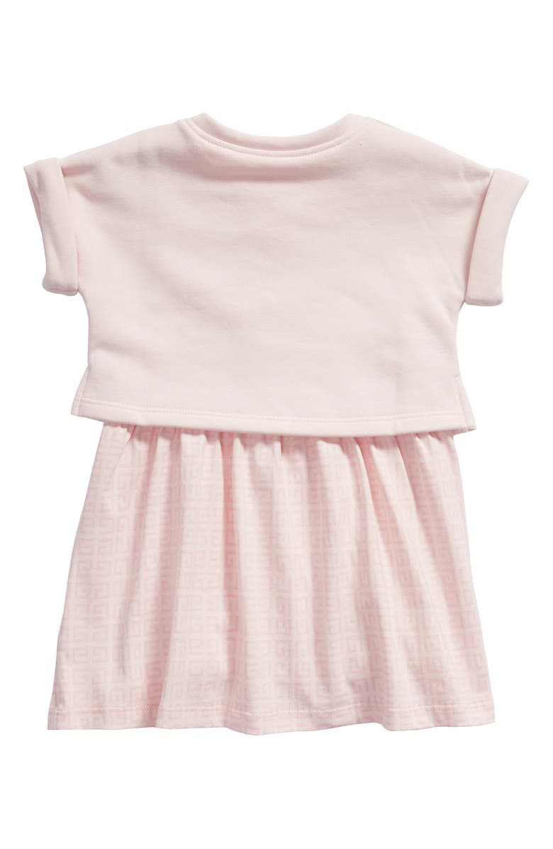 GIVENCHY KIDS Kids' 4G Logo Layered Look Dress, Alternate, color, 