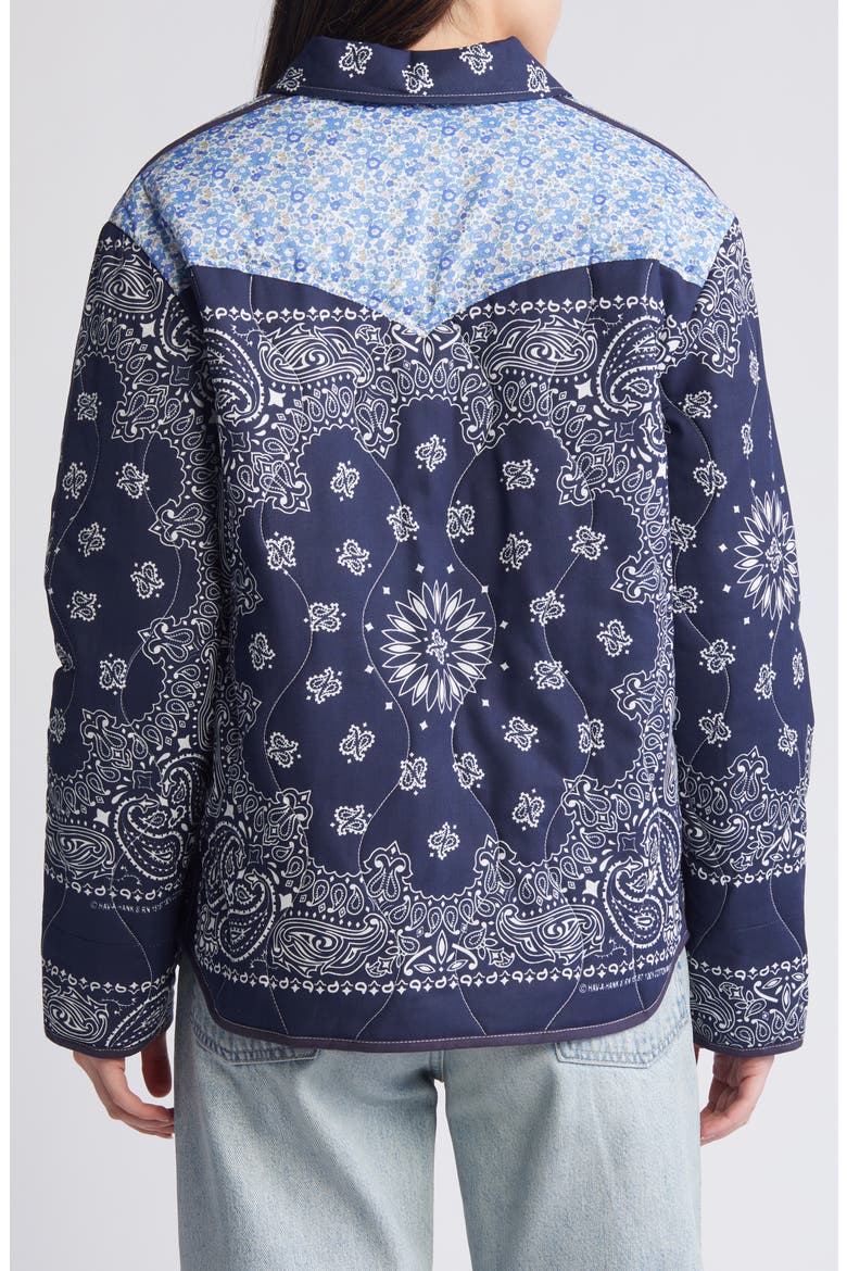 x Liberty London Mixed Print Quilted Jacket, Alternate, color, NAVY