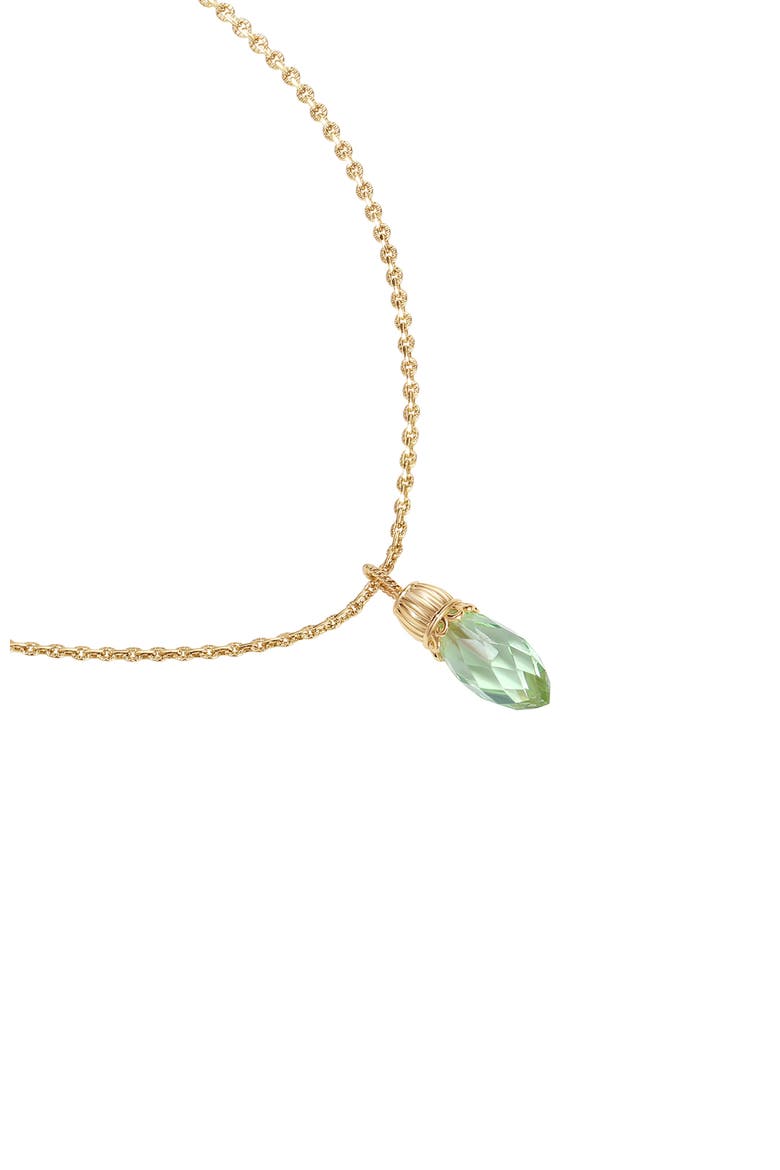 Nut Fairy Pendant Necklace, Alternate, color, Green & Gold