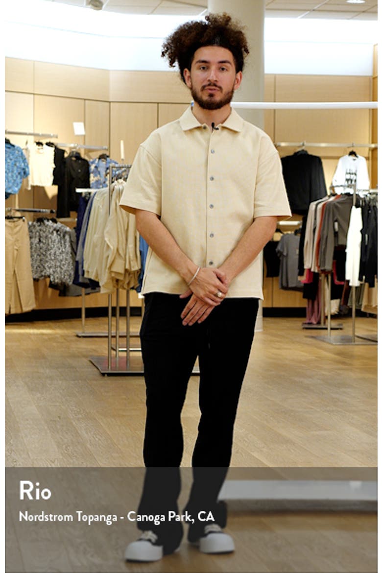 Textured Short Sleeve Button-Up Shirt video