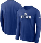 Nike Men's Nike Royal New York Giants Sideline Performance Long Sleeve T-Shirt