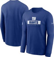 Nike Men's Nike Royal New York Giants Sideline Performance Long Sleeve T-Shirt