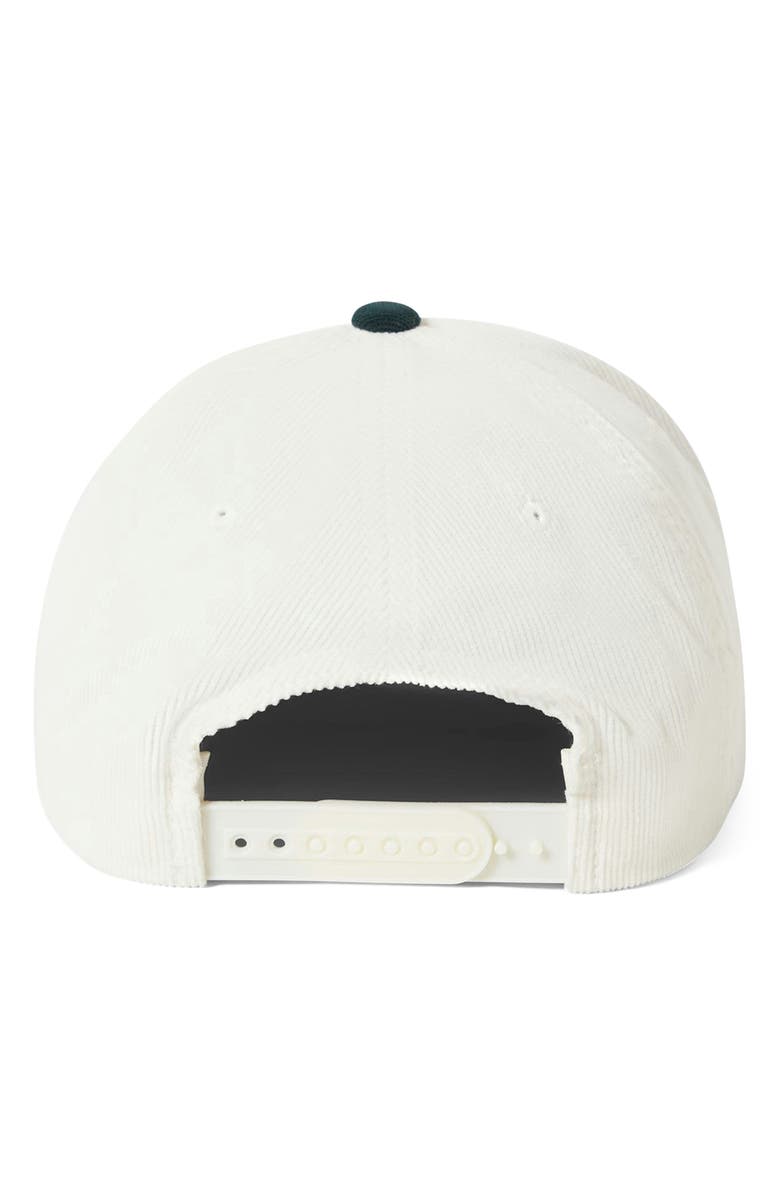 Brixton Corduroy MP Snapback Baseball Cap, Alternate, color, Night Sage/ Whitecap