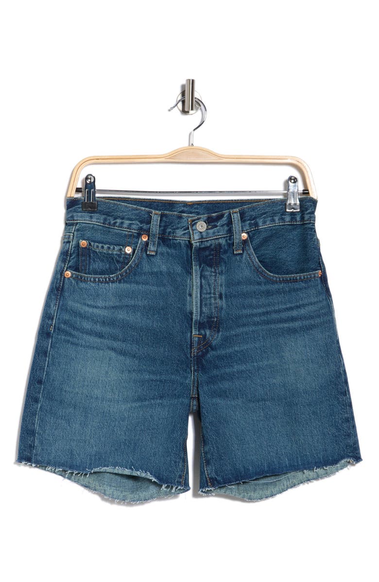 Levi's<sup>®</sup> 501<sup>®</sup> Mid Thigh Denim Cutoff Shorts, Alternate, color, Resignation
