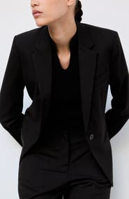 MANGO Notch Collar Blazer
