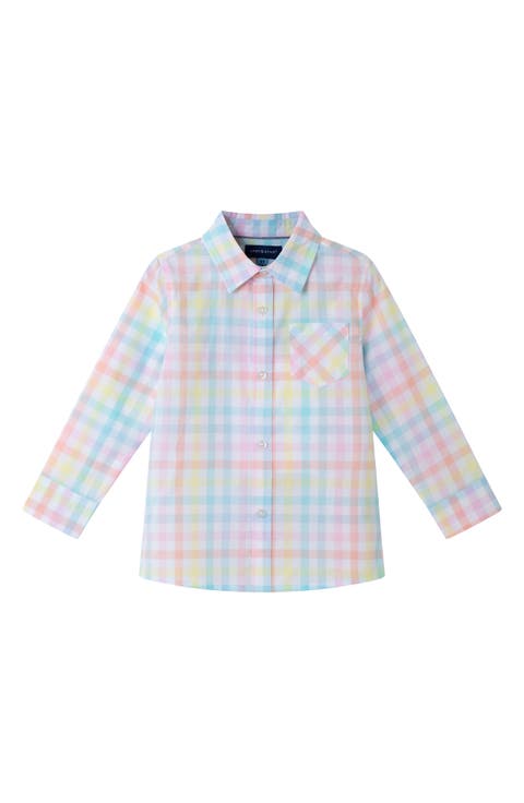 Kids' Multicolor Check Cotton Button-Up Shirt (Toddler & Little Kid)