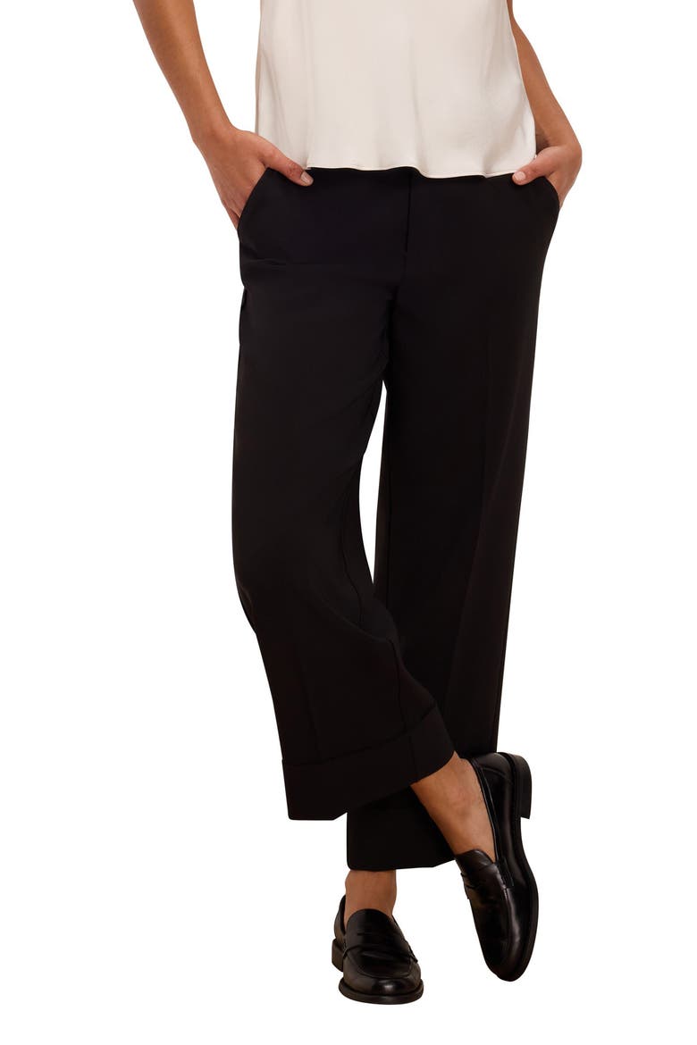 Clarendon Stretch Ankle Pants, Main, color, BLACK ONYX