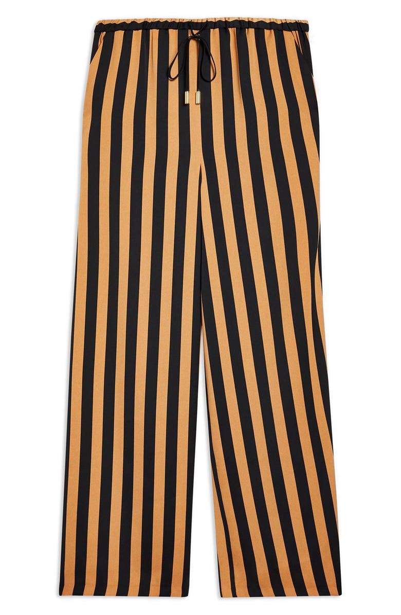 Topshop Stripe Wide Leg Trousers, Alternate, color,