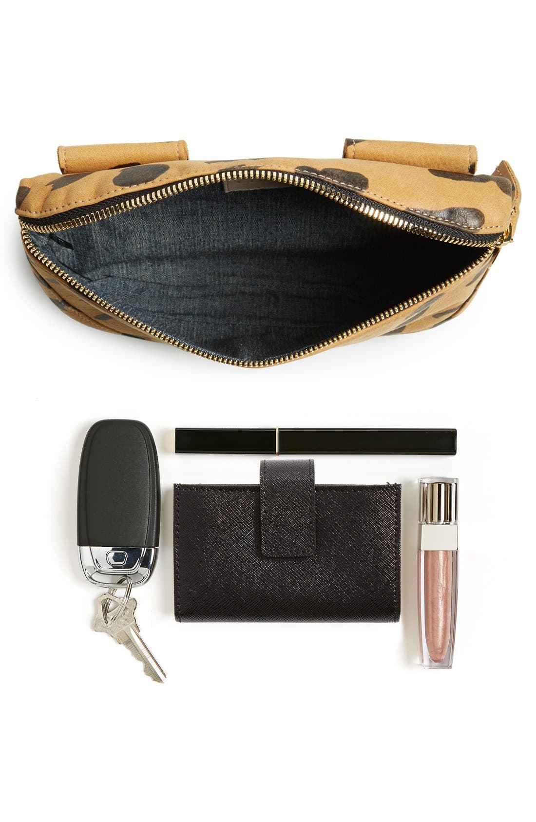 Clare V. 'Fanny Pack' Jaguar Print Leather Belt Bag, Alternate, color, 