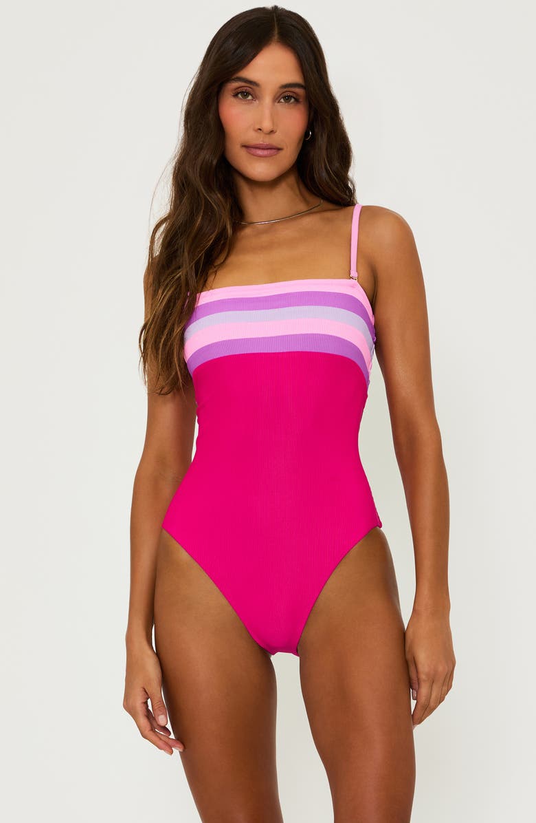 Beach Riot Jessa Stripe One-Piece Swimsuit, Alternate, color, 