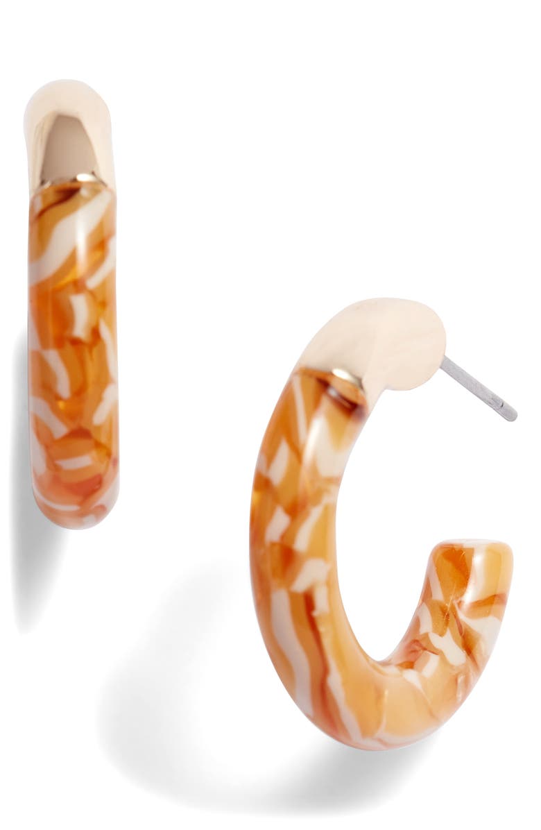 Lele Sadoughi Small Arch Hoop Earrings, Main, color, 