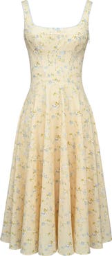 HOUSE OF CB Jaime Floral Stretch Cotton Dress