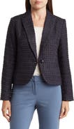 Amanda & Chelsea Peak Lapel Bouclé Blazer