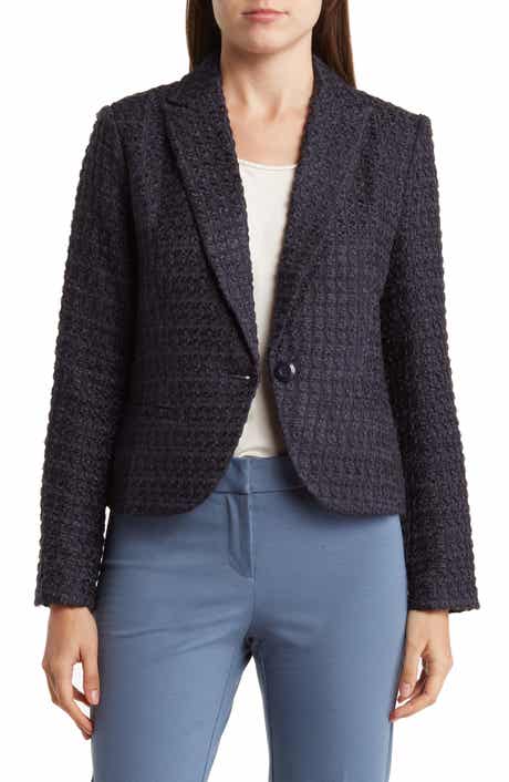 Amanda & Chelsea Peak Lapel Bouclé Blazer
