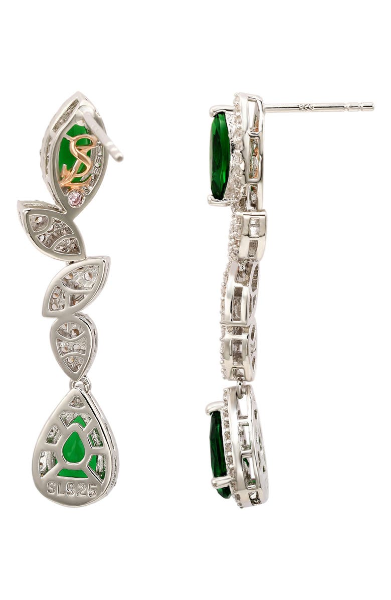 SUZY LEVIAN Sterling Silver Sapphire & Lab Grown White Sapphire Drop Dangle Earrings, Alternate, color,