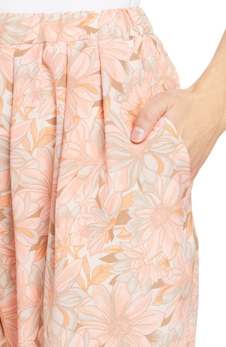 Stella McCartney Floral Print Silk Jogger Pants, Alternate, color,