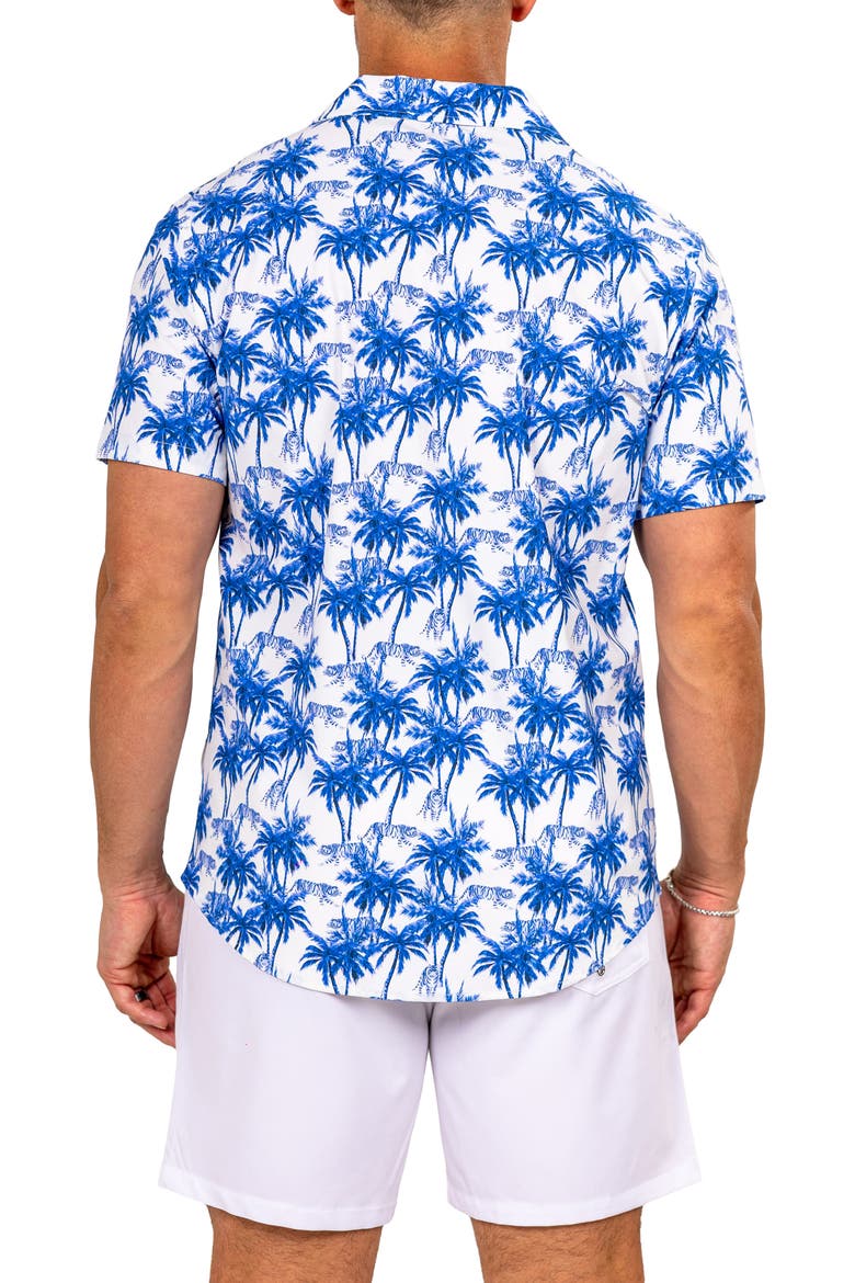 Marthy Blue Camp Shirt, Alternate, color, BLUE