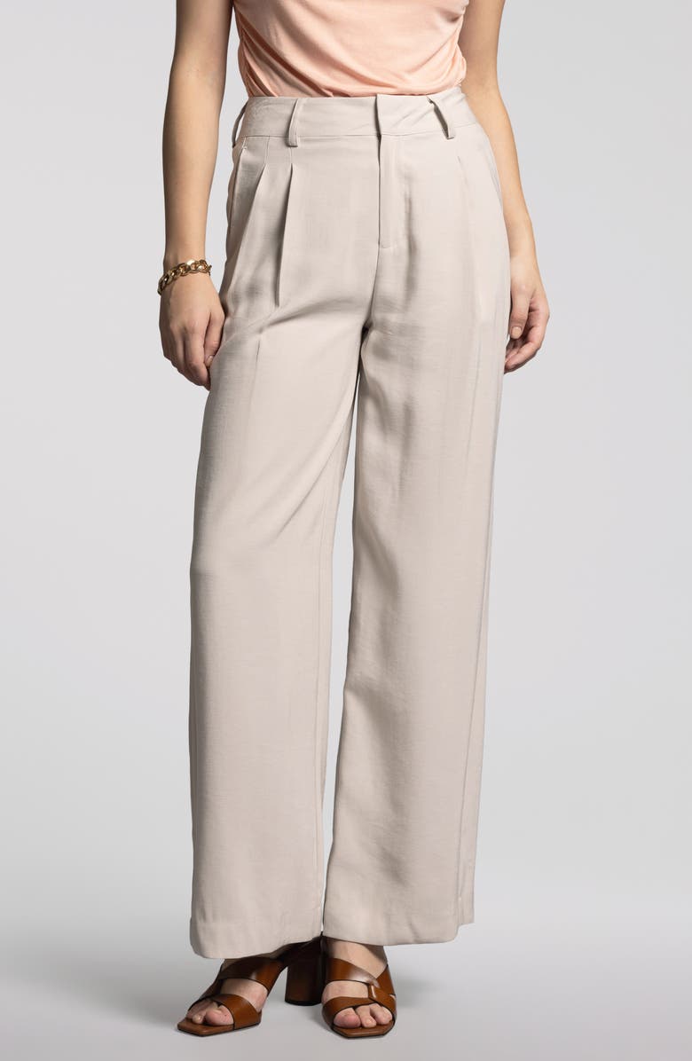 WEEKEND LOS ANGELES Lacy Straight Leg Pants, Main, color, Soft Grey