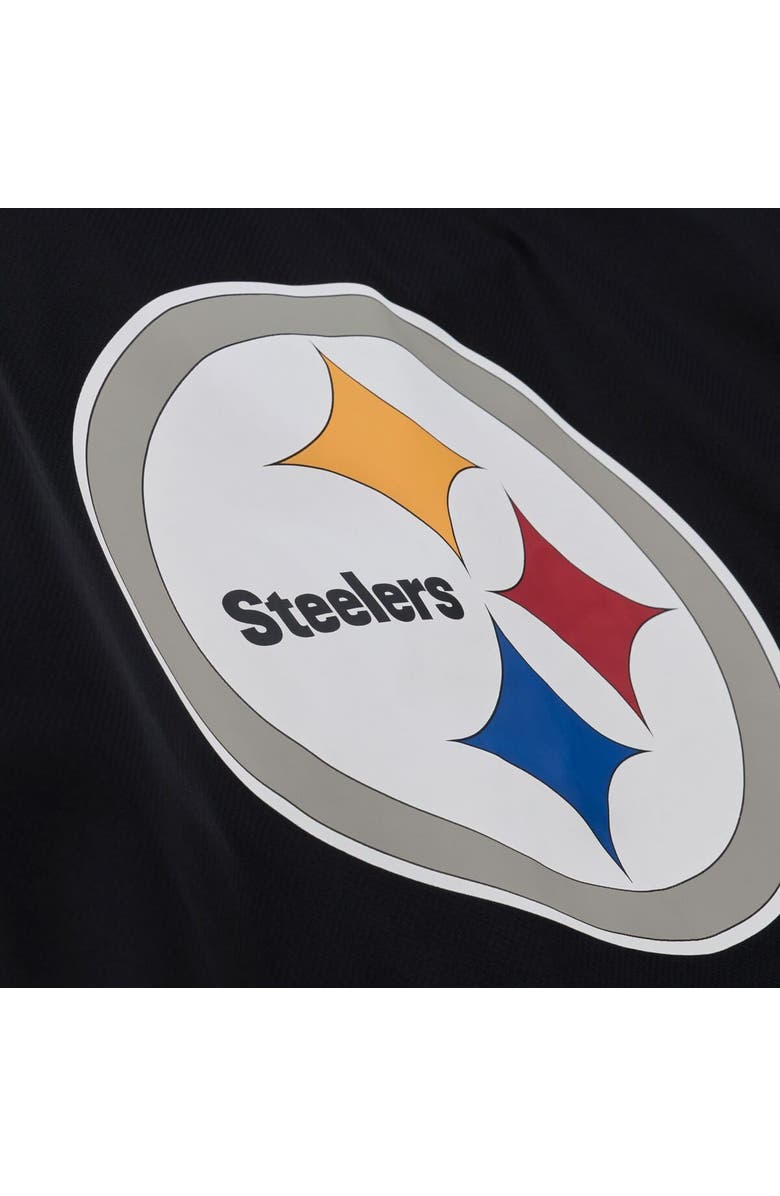Mitchell & Ness Men's Mitchell & Ness Black Pittsburgh Steelers Coaches Full-Snap Hooded Windbreaker Jacket, Alternate, color, Black