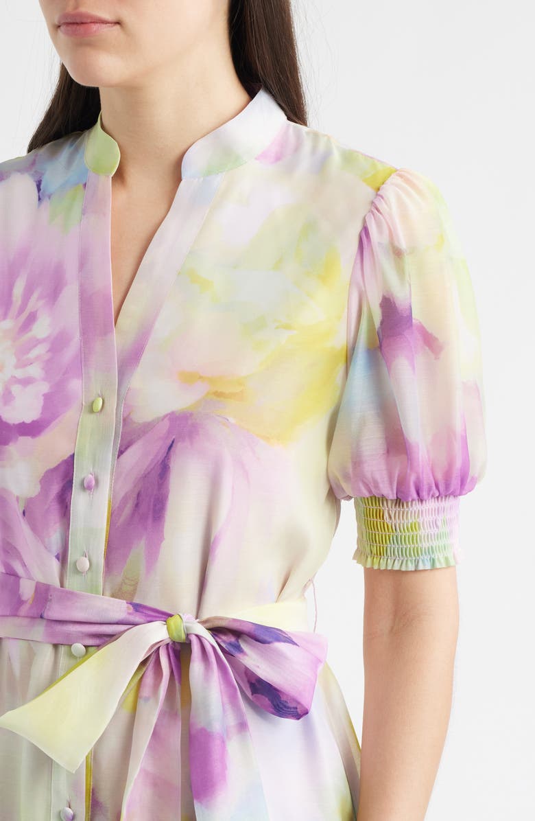 Anne Klein Floral Print Minidress, Alternate, color, 