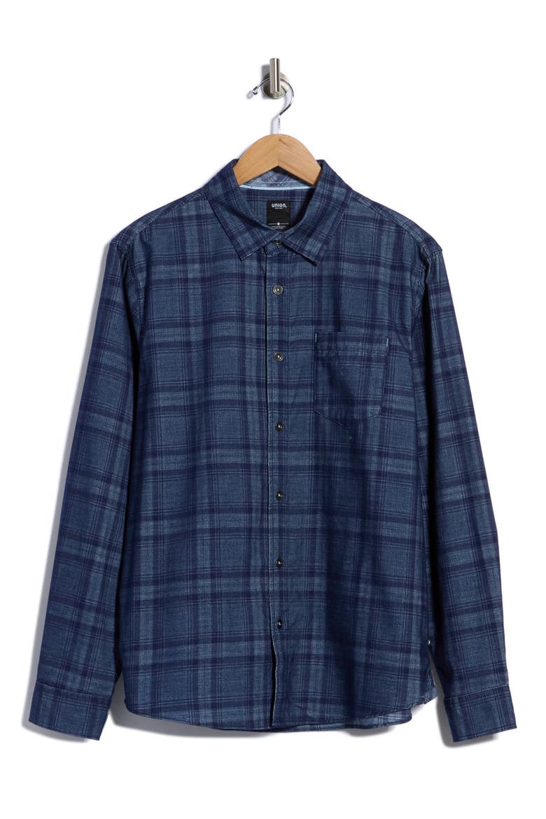 Oliver Plaid Corduroy Shirt, Main, color, BLUEPRINT