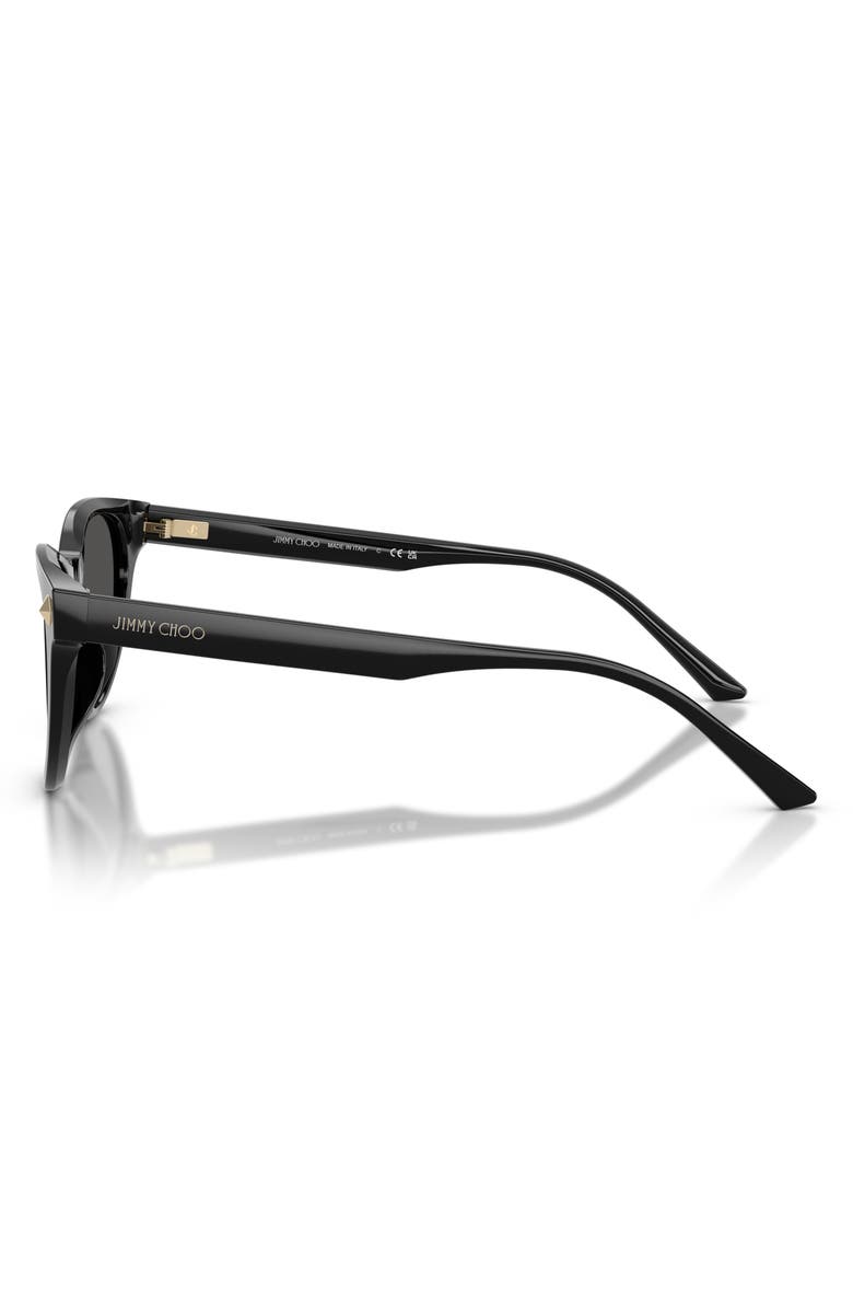Jimmy Choo Trace 53mm Phantos Sunglasses, Alternate, color, Black / Dark Grey
