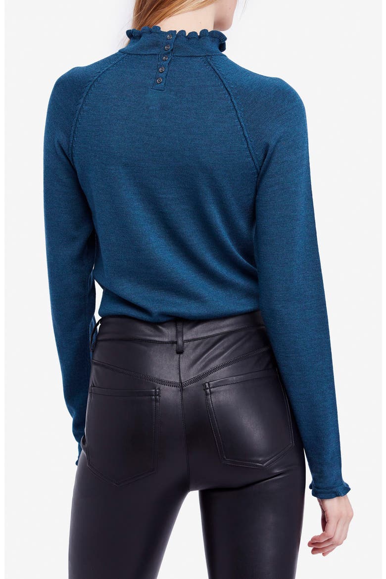 Needle & Thread Merino Wool Sweater, Alternate, color, DARK TURQUOISE