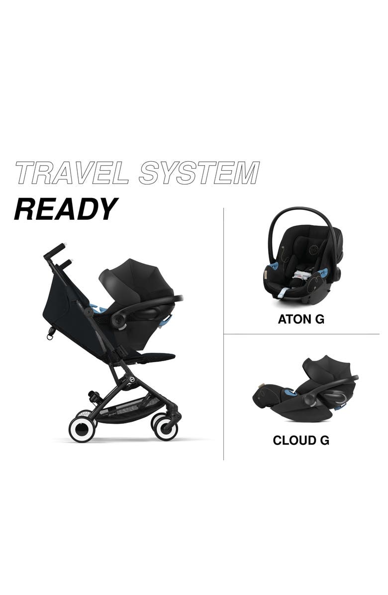 CYBEX Libelle 2 Ultracompact Lightweight Travel Stroller, Alternate, color, Magic Black