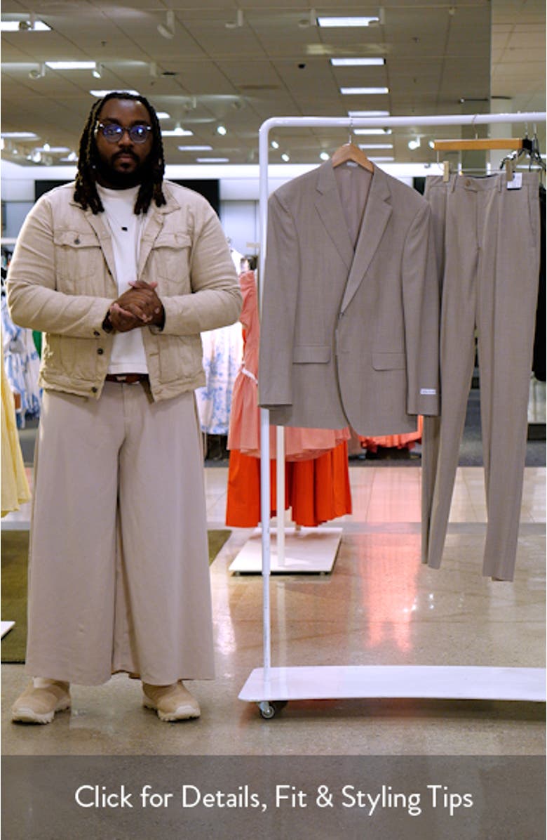 Flynn Classic Fit Stretch Wool Suit, sales video thumbnail