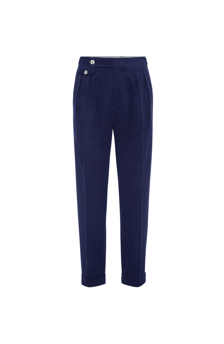 Brunello Cucinelli Double pleated trousers, Main, color, Sapphire