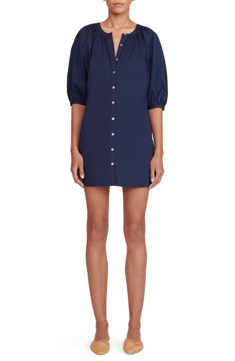 Vincent Stretch Cotton Mini Shirtdress