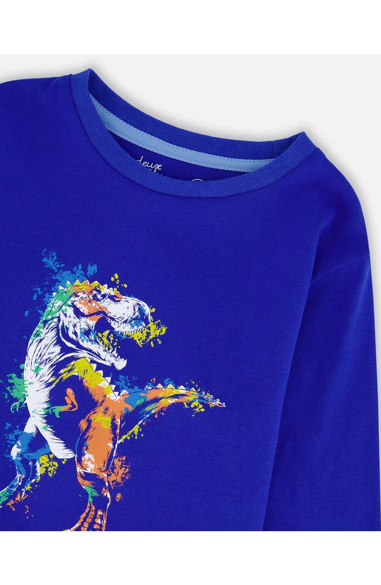 Deux par Deux Long Sleeve Jersey Tee, Alternate, color, Blue