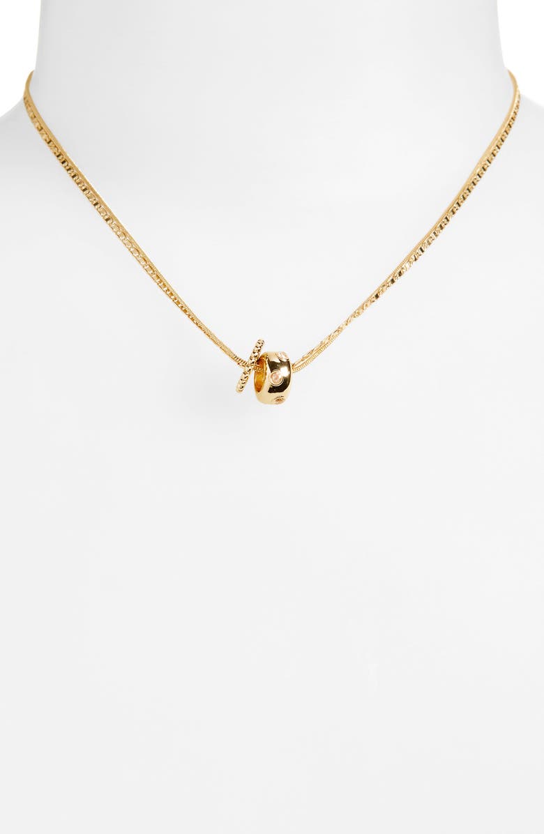 Leith Mix & Match Cubic Zirconia Charm Necklace Set, Alternate, color, Clear- Gold