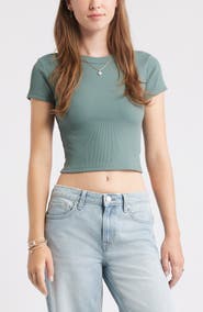 BP. Compact Rib Crop Baby Tee