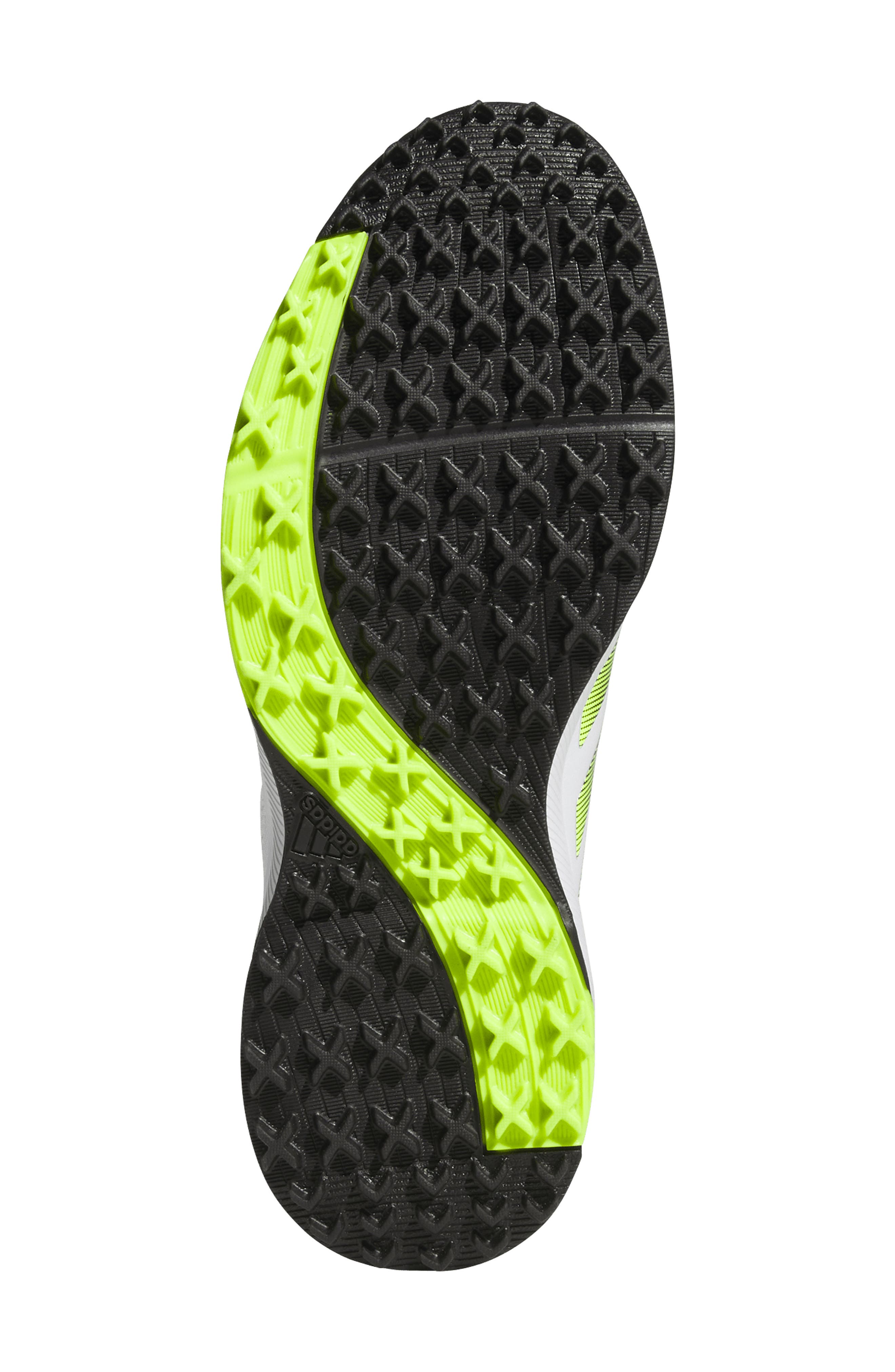 adidas Traxion Response Spikeless Golf Shoe, Alternate, color, White/ Black/ Lucid Lemon