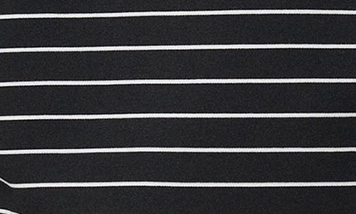 Mango Stripe Long Sleeve T-shirt In Black