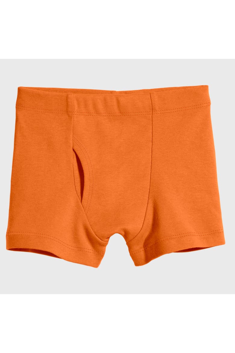 Boys Super-Soft Organic 100% Cotton Boxer Briefs, Main, color, Orange