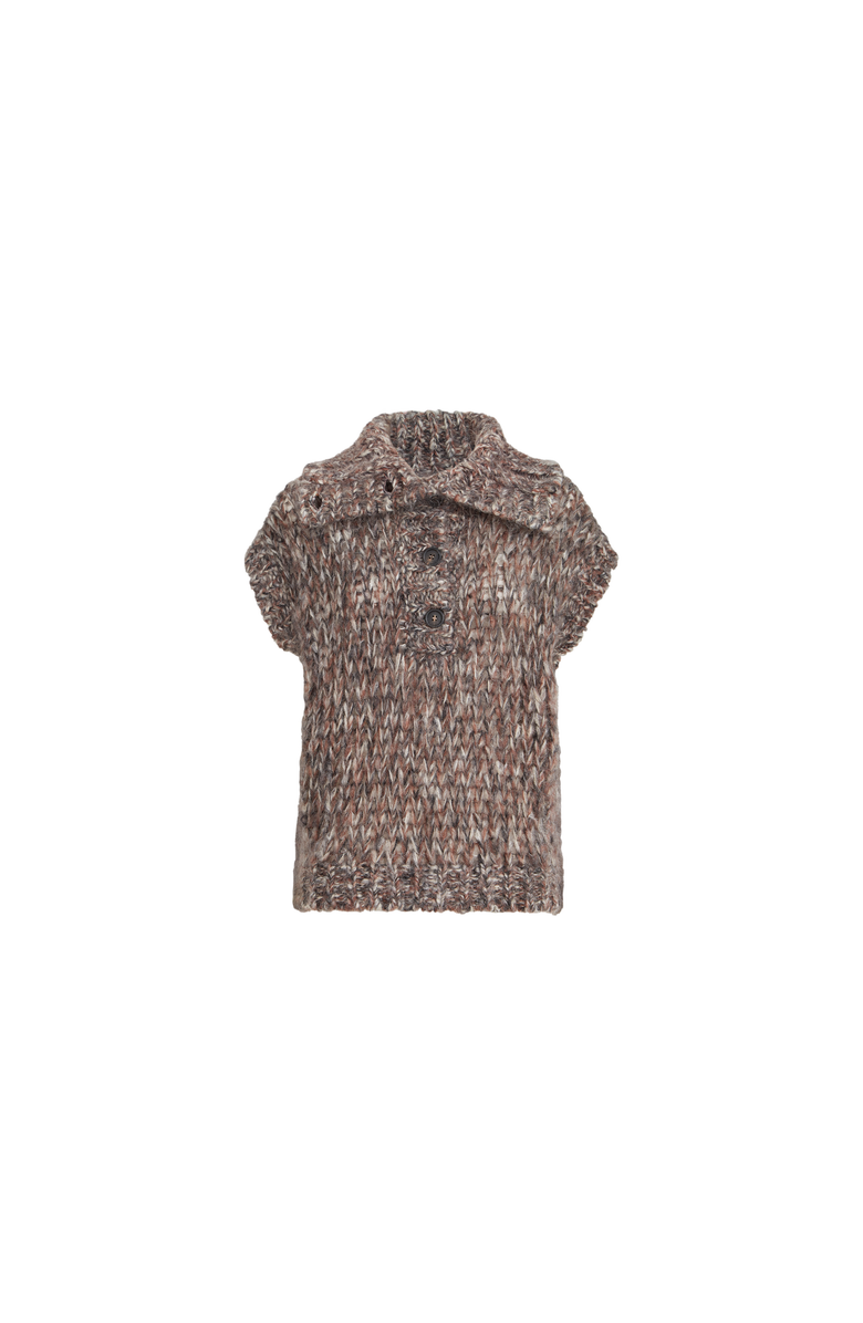 Brunello Cucinelli Malfilé mohair turtleneck sweater vest, Alternate, color,