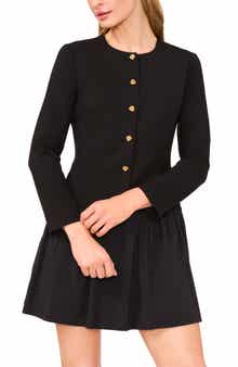 Ted Baker Long Sleeve Mixed Media Dress